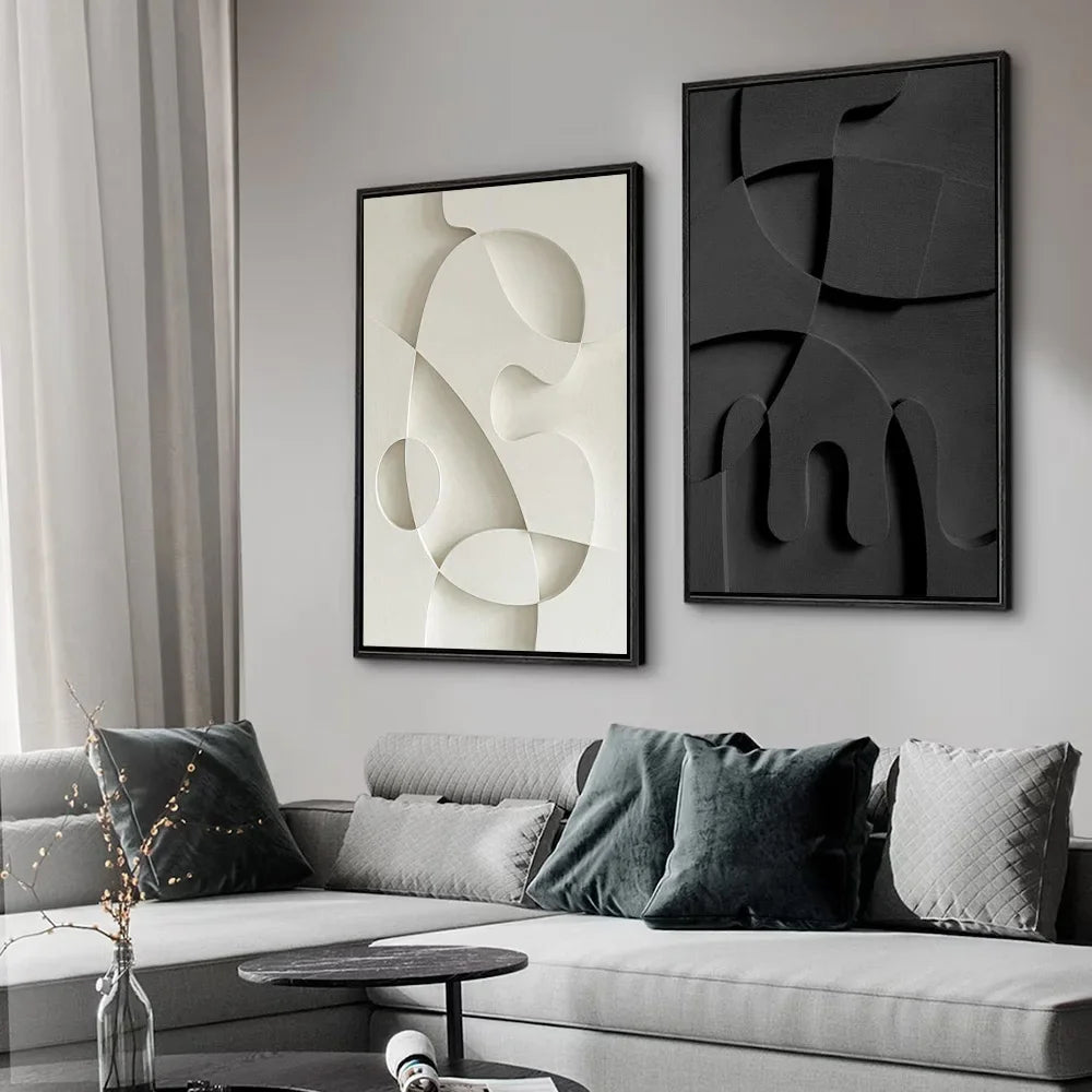 Abstract Black & White Wall Art