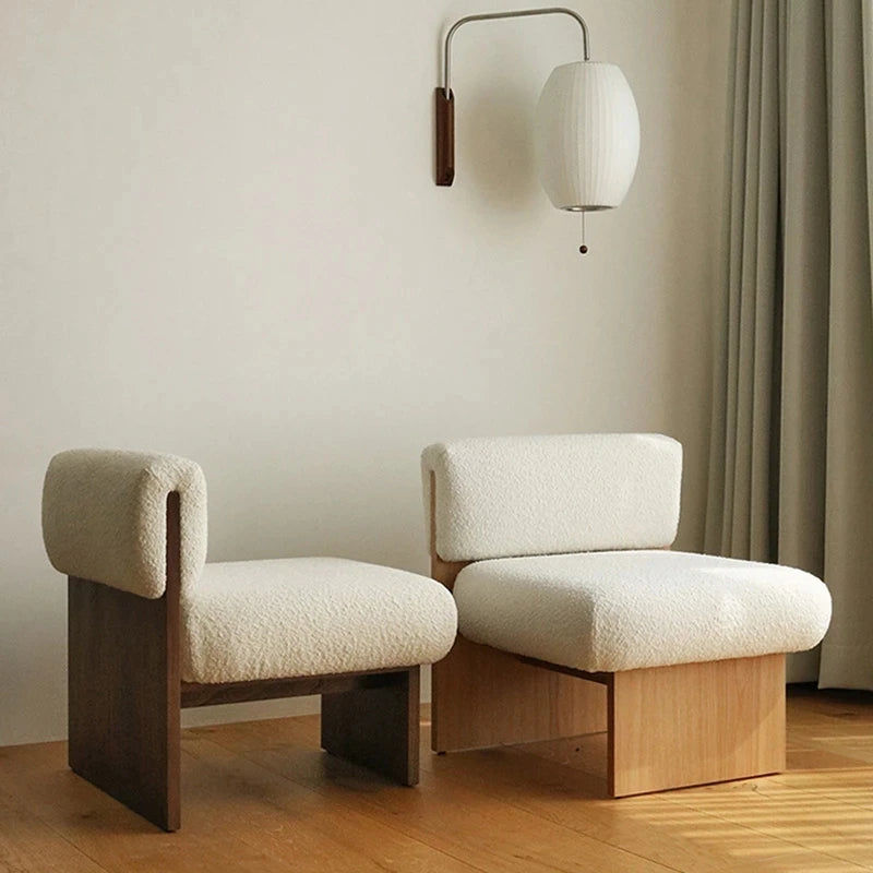 Minimalist Boucle Lounge Chair